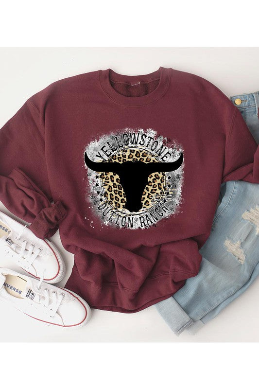 Yellowstone Bull Skull Sweatshirt