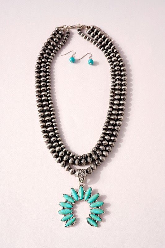 Nora Western Squash Blossom Layered Necklace