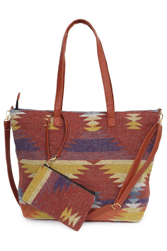 Mabel Western Aztec Large Weekender Bag