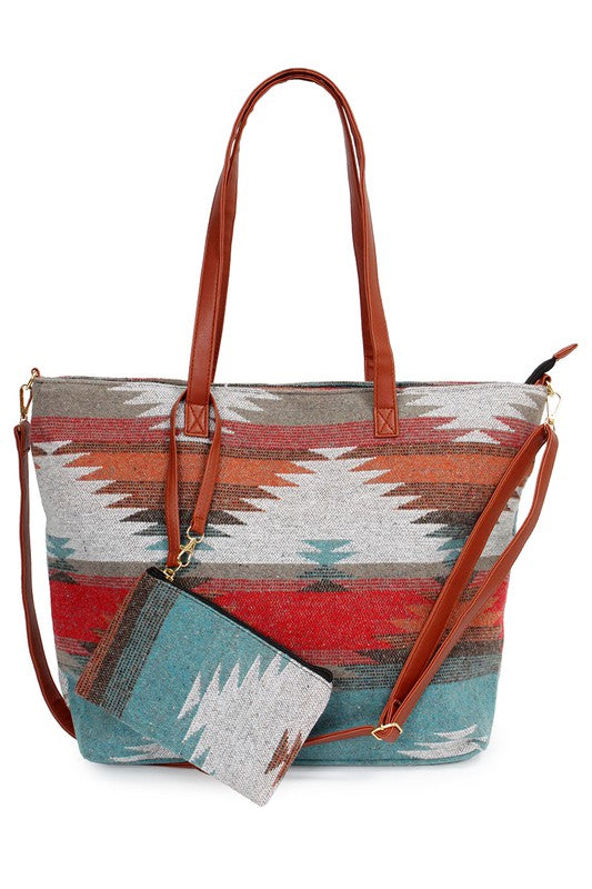 Mabel Western Aztec Large Weekender Bag