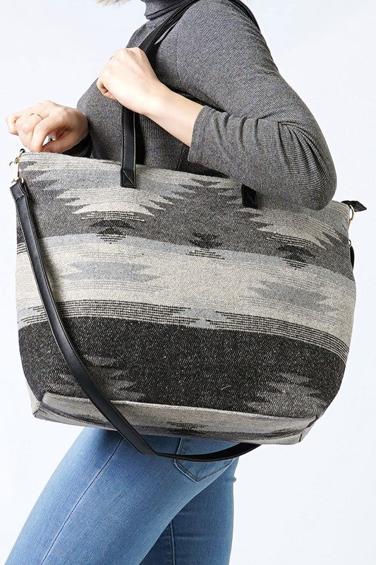 Mabel Western Aztec Large Weekender Bag