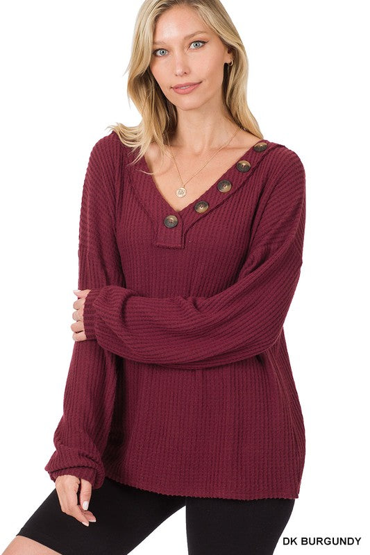 Aileen Thermal Waffle Sweater