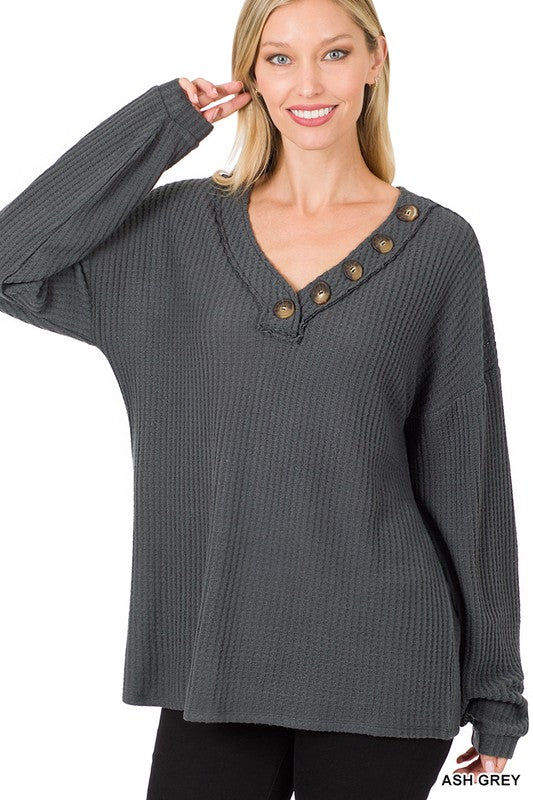 Aileen Thermal Waffle Sweater