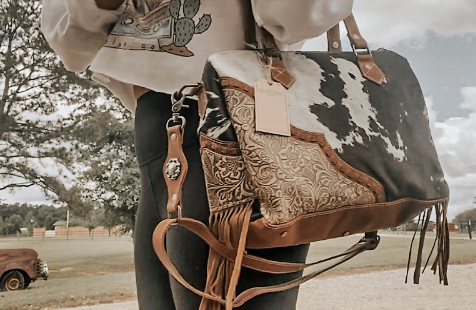 Codi Rae Cowhide Tooled Leather Western Bag Myra