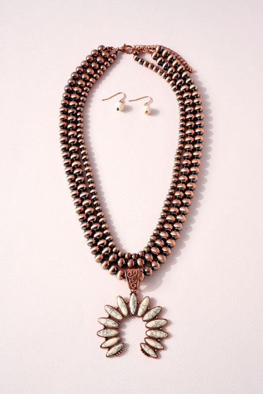 Nora Western Squash Blossom Layered Necklace