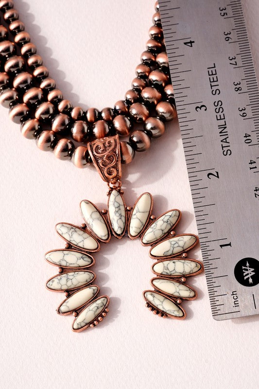 Nora Western Squash Blossom Layered Necklace