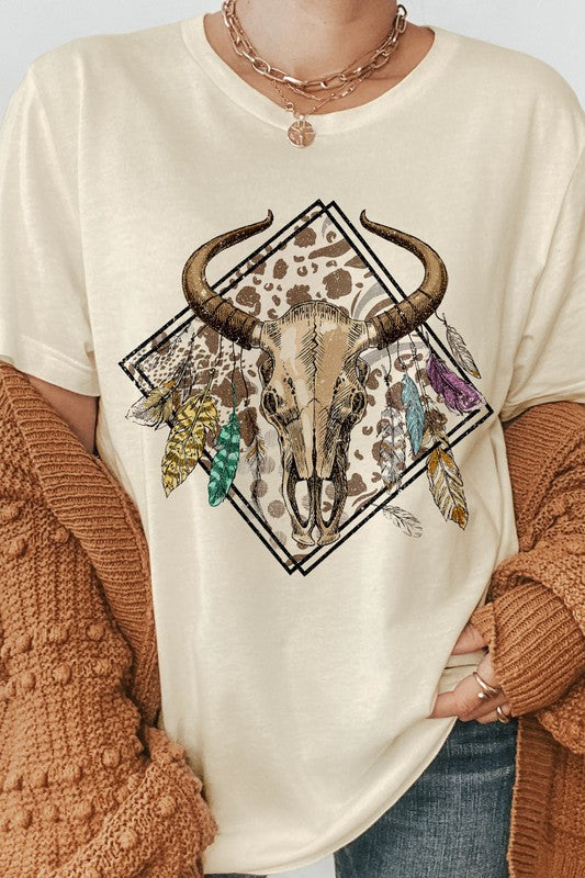Cow Skull Western Graphic Tee