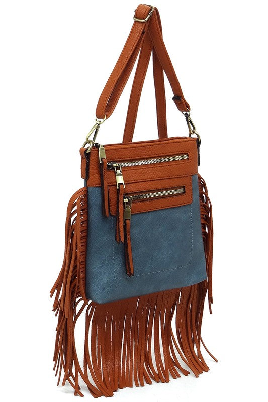 Melanie Western Fringe Crossbody Bag