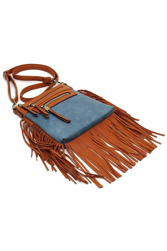 Melanie Western Fringe Crossbody Bag