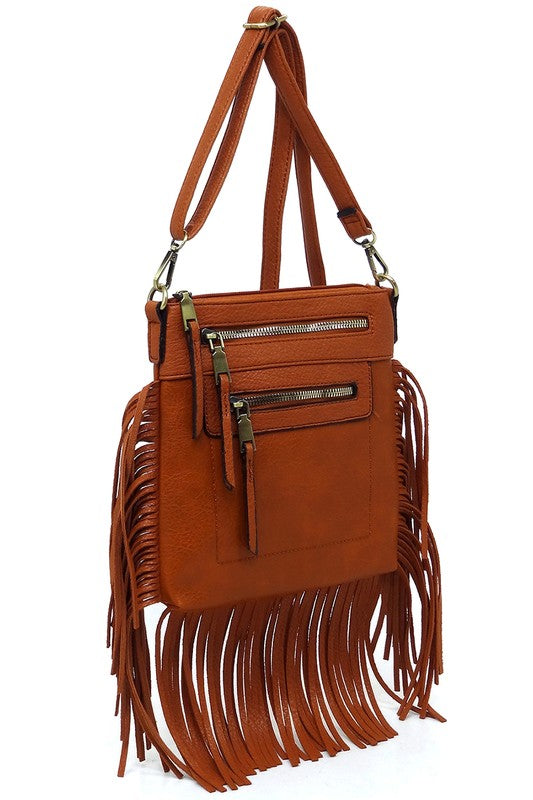 Melanie Western Fringe Crossbody Bag