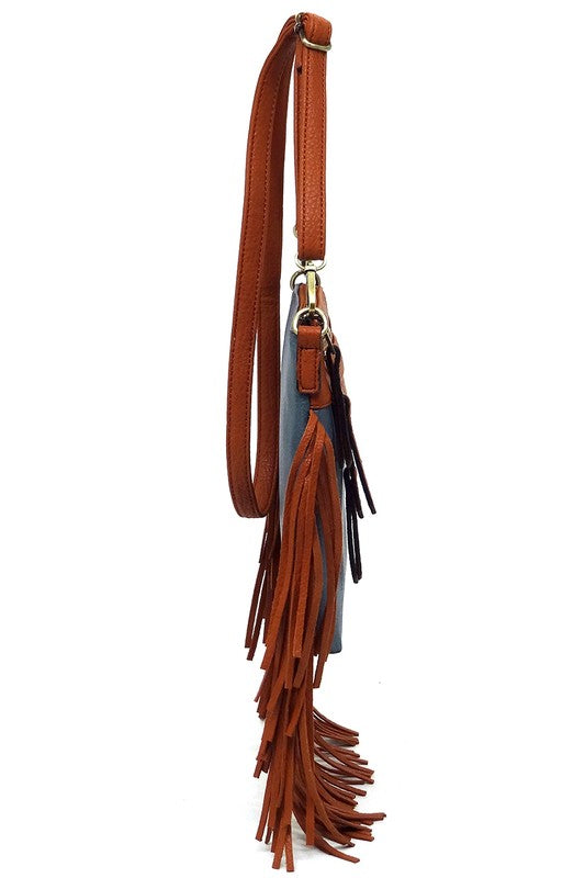 Melanie Western Fringe Crossbody Bag