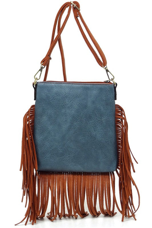 Melanie Western Fringe Crossbody Bag