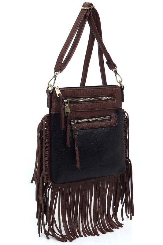 Melanie Western Fringe Crossbody Bag