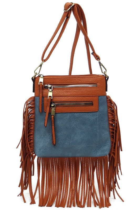 Melanie Western Fringe Crossbody Bag